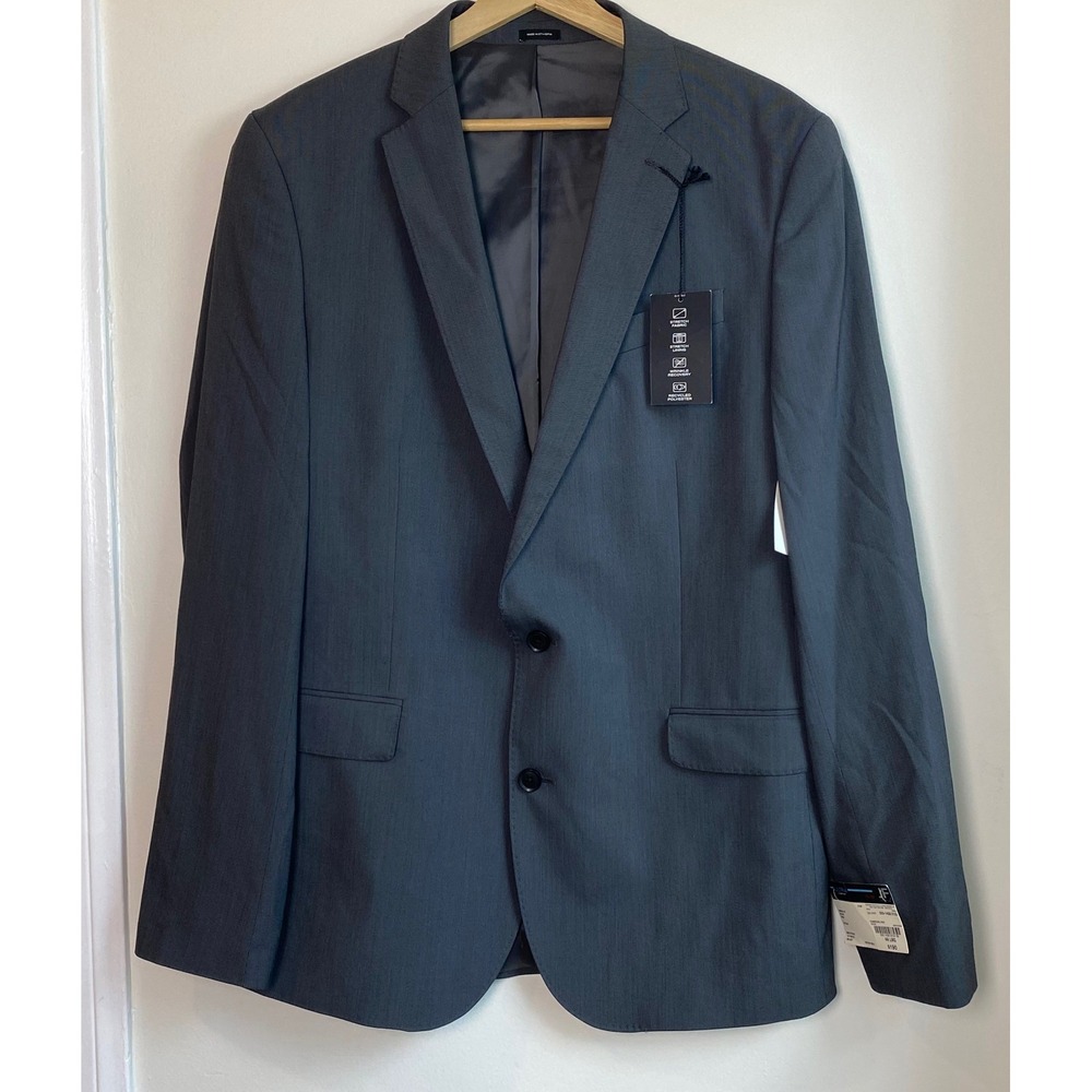 J.Ferrar Slim Fit Ultra Comfort Suit Jacket 44 Long Charcoal Grey Professional